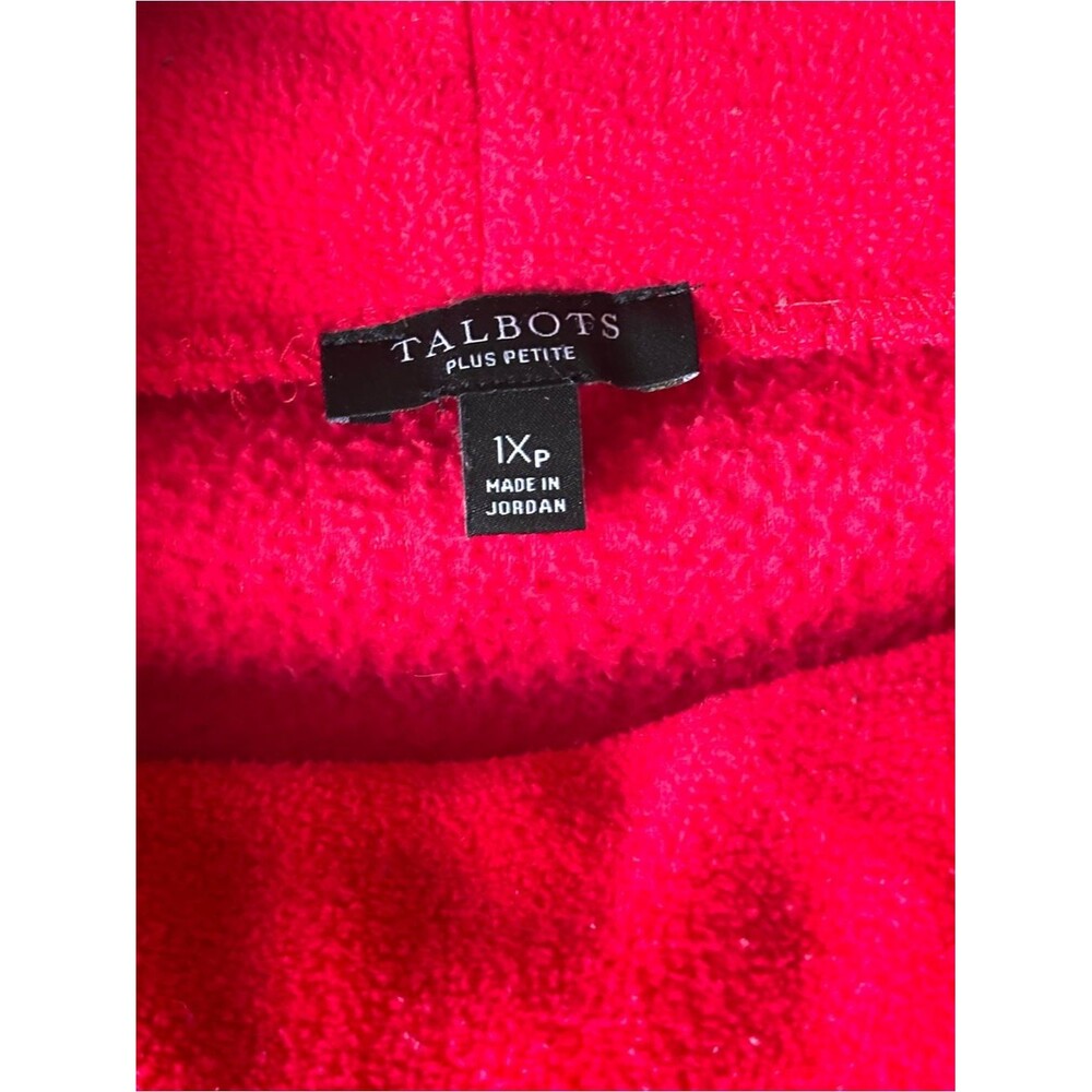 Talbots Microfleece Pullover Top Red Size 1XP - Picture 3 of 4